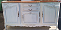 3 door painted sideboard with bow front